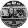 20 ludowych - BANKNOTY PRL - 10 złotych / WZORZEC PRODUKCYJNY DLA MONETY (miedź srebrzona oksydowana)